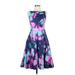 Kate Spade New York Casual Dress - Party High Neck Sleeveless: Purple Print Dresses - Women's Size 0