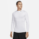 Nike Pro Men's Dri-FIT Fitness Mock-Neck Long-Sleeve Top - White - Polyester