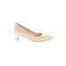 Cole Haan Heels: Slip On Kitten Heel Minimalist Ivory Print Shoes - Women's Size 7 - Pointed Toe