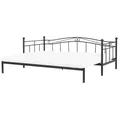 Beliani Eu Single To Super King Size Daybed Black Tulle