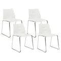 Beliani Set Of 4 Dining Chairs White Hartley