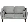 Beliani 2 Seater Velvet Sofa Light Grey Lokka