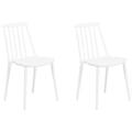 Beliani Set Of 2 Dining Chairs White Ventnor