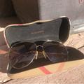 Burberry Accessories | Burberry Sunglasses Aviators Pilot Engraved Gold Brown Unisex Vintage | Color: Brown/Gold | Size: Os