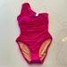 J. Crew Swim | J Crew Ruched One-Shoulder One Piece Swimsuit Radiant Fuchsia Nwt | Color: Pink | Size: 8