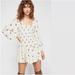 Free People Dresses | Free People Creamy White Two Faces Smocked Long Sleeve Mini Dress | Color: Blue/White | Size: S