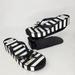 Kate Spade Shoes | Kate Spade Womens Rhett Platform Wedge Sandals Black White Stripes Size 10 | Color: Black/White | Size: 10