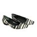 Kate Spade Shoes | Kate Spade Vintage Y2k Canvas Leather Striped Square Toe Block Heel Shoes Size 8 | Color: Black/White | Size: 8