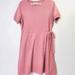 Madewell Dresses | Madewell Crosshatch Puff Sleeve Faux Wrap Dress | Color: Pink | Size: M