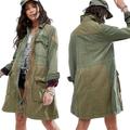 Free People Jackets & Coats | Free People Military Cargo Style Parka Jacket In Moss Green Plaid Lined Sz Small | Color: Green | Size: S