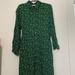 Zara Dresses | Cute Green Button Down Zara Dress | Color: Black/Green | Size: Xl