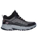 Skechers Men's GO RUN Trail Altitude - Ridgetop Sneaker | Size 9.5 | Charcoal/Orange | Leather/Textile/Synthetic