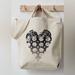 Free People Bags | Free People Large Cotton Canvas Going Places Heart Tote | Color: Black/Cream | Size: Os