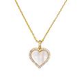 Kate Spade Jewelry | Kate Spade Take Heart Gold White Pendant Necklace | Color: Gold/White | Size: Os