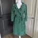 Kate Spade Dresses | Kate Spade Daniella Green Polka Dot Silk Wrap Dress Size 6 | Color: Green | Size: 6