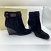 Coach Shoes | Coach Black Suede Ankle Booties | Color: Black/Silver | Size: 6.5