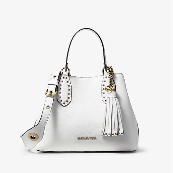 Michael Kors Bags | Handbag. Good Condition. See Pics For Slight Blue Discoloration On Back | Color: White | Size: Os