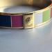Coach Jewelry | Coach Multiple Color Bracelet Authentic New Legacy Stripe Bangle | Color: Gold/Green | Size: Os