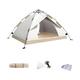 Pop Up Tent,Family Camping Tent for 4 Person,Portable Instant Tent,Automatic Tent,Lightweight Outdoor Tent,Waterproof Windproof for Camping Hiking Mountaineering,Set Up in 3 Seconds (Color : White+mo