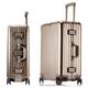 Aluminium Travel Suitcase Hard Shell Suitcase Trolley Suitcase Hand Luggage Telescopic Handle TSA, 4 Wheels, Titanium gold., M, Aluminium hard shell trolley with swivel castors