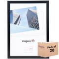 Hampton Frames OXFORD A3 (30x42cm) - Bulk Box of 20 - Black Poster Frame Acrylic (Non-Glass) OXFA3NGX-BOX20