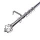 Lister Cartwright Palermo Cage Finial 28 mm Extendable Metal Curtain Pole Rods Voile Easy Fitting, Polished Steel 180-340 cm