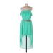 Maurices Casual Dress - High/Low: Teal Dresses - Women's Size Large