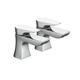 Bristan Hourglass Contemporary Basin Taps Chrome HOU 1 2 C