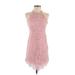 Intimately by Free People Cocktail Dress - Mini Crew Neck Sleeveless: Pink Print Dresses - Women's Size X-Small