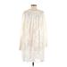 Wilfred Casual Dress - Mini Crew Neck Long sleeves: Ivory Print Dresses - Women's Size Small