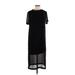 Zara Casual Dress - Shift High Neck Short sleeves: Black Print Dresses - Women's Size X-Small