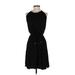 Just Fab Cocktail Dress - DropWaist: Black Solid Dresses - Women's Size Small