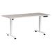 Smart Electric Height Adjustable Standing Desk Spacious Oak+ Desk For Office Working Wood/Metal Accentuations by Manhattan Comfort | Wayfair