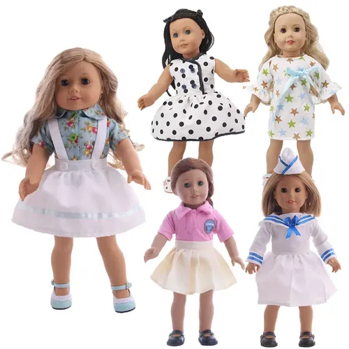 Puppe Einhorn Bogen Mode Kleid Für 18 Zoll American & 43Cm Baby Neue Geboren Puppe Unsere
