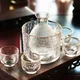 Japanese Sake Pot Set Glass Rice Wine Warmer Hot Pot Household White Spirit Cup Coffee Hammer