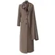 SuperAen 2024 New Fashion Irregular Shawl Style Coat Windbreaker Women's Long Trench Coat