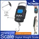 FLYSAND Electronic Scale Backlit LCD Display 110lb/50kg with Measuring Tape Balance Digital Fishing