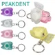 5Pcs 15m Portable Dental Floss Keychain Teeth Cleaning Oral Care Random Color Tooth Shap Key Chain