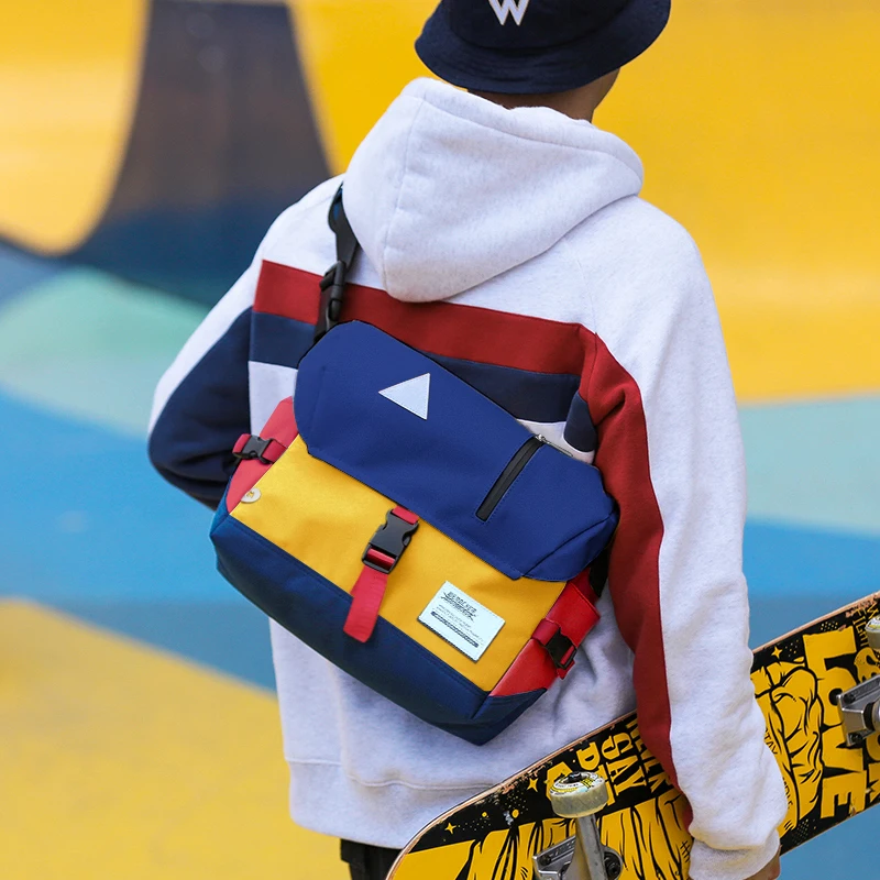 Klassische Umhängetasche aus Segeltuch, wasserfeste Umhängetasche Umhängetasche 13-Zoll-Laptoptasche für die Reise arbeit College-Radfahren Image