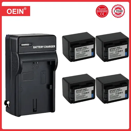 4 pz BP-727 BP727 BP 727 batteria e caricabatterie per Canon BP-709 BP-718 BP-745 VIXIA HF R30 M50