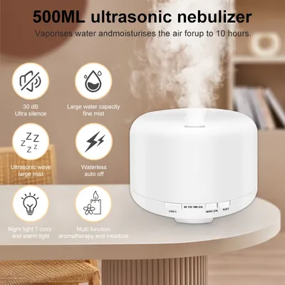 Luftbefeuchter Ultraschall 7 Farbe LED Ätherisches Öl Aroma Diffusor 500 ml/850 ml Home Cool Mist Maker UNS Stecker