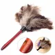 Anti-Static Ostrich Feather Fur Brush Duster Dust Cleaning Tool WIth Wooden Handle Home Furniture