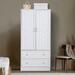 Winston Porter Romond Manufactured Wood Armoire Wood in White | 64.5 H x 31.5 W x 21.65 D in | Wayfair 1DA0D1662B834E7F9F202B68DAB99047