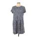 J.Jill Casual Dress - DropWaist: Blue Paisley Dresses - Women's Size Large