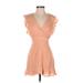 Sadie & Sage Casual Dress - Wrap: Orange Dresses - Women's Size Small