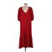 Maeve by Anthropologie Casual Dress - Midi: Burgundy Dresses - Women's Size Small