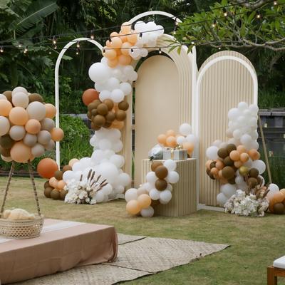 White Metal Wedding Arch Backdrop Stand Frame (Set of 3)