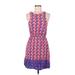 Everly Casual Dress - A-Line: Blue Baroque Print Dresses - Women's Size Medium