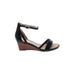 Franco Sarto Wedges: Black Print Shoes - Women's Size 7 1/2 - Open Toe