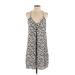 Andree by UNIT Casual Dress - Mini V Neck Sleeveless: Brown Leopard Print Dresses - Women's Size Small